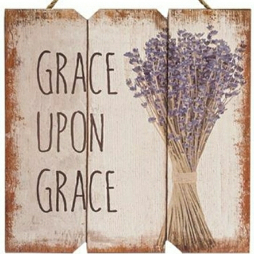🆕️ Grace Upon Grace Wooden Slatted Sign